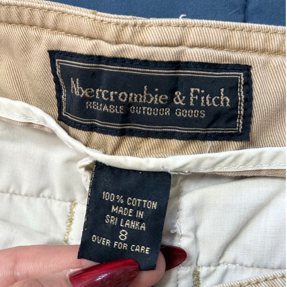 vintage 1990s ABERCROMBIE AND FITCH a&f wide leg khaki carpenter pants y2k - Picture 2 of 8